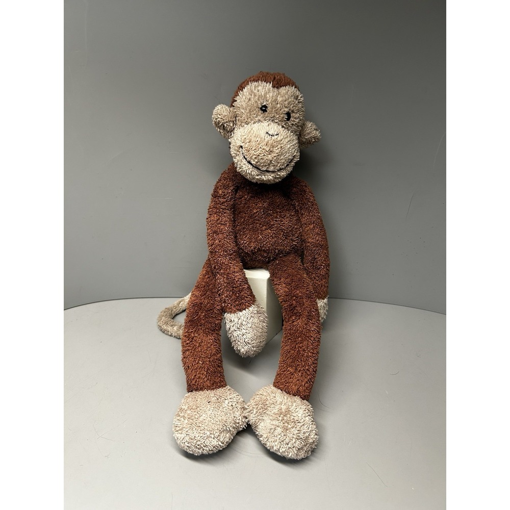 Jellycat SLACKAJACK Monkey Plush Stuffed Animal Hard Eyes Long Tail - CUT TAG
